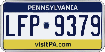 PA license plate LFP9379