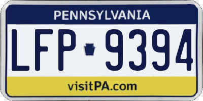 PA license plate LFP9394