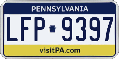PA license plate LFP9397