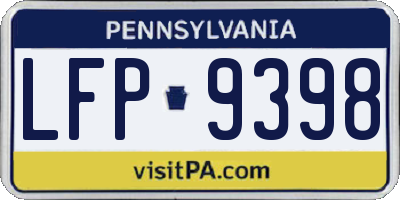 PA license plate LFP9398