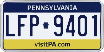PA license plate LFP9401