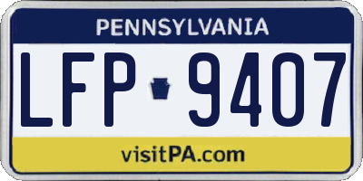 PA license plate LFP9407