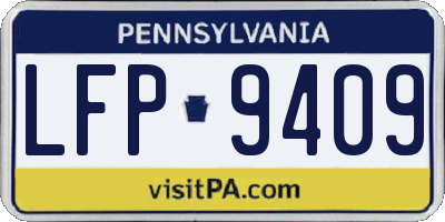 PA license plate LFP9409