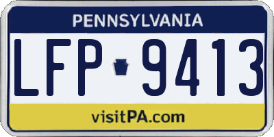 PA license plate LFP9413