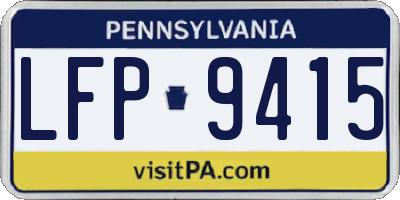 PA license plate LFP9415