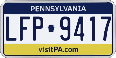 PA license plate LFP9417