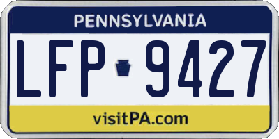 PA license plate LFP9427