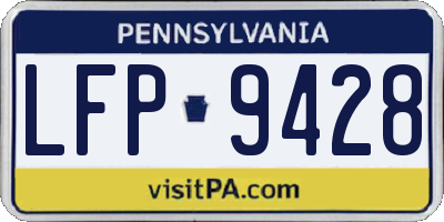 PA license plate LFP9428