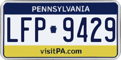 PA license plate LFP9429