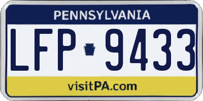 PA license plate LFP9433