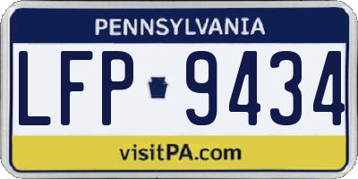 PA license plate LFP9434