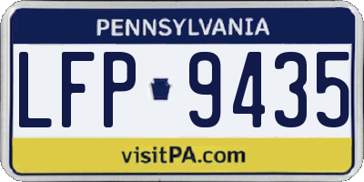 PA license plate LFP9435