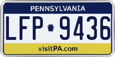 PA license plate LFP9436