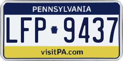 PA license plate LFP9437