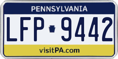 PA license plate LFP9442