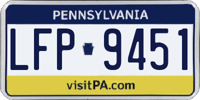 PA license plate LFP9451