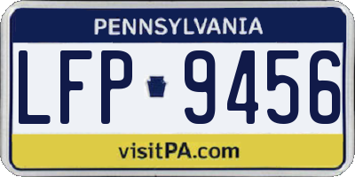 PA license plate LFP9456