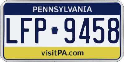 PA license plate LFP9458