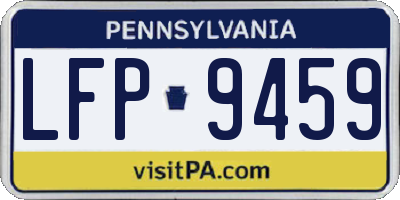 PA license plate LFP9459