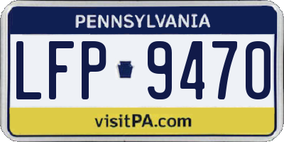 PA license plate LFP9470