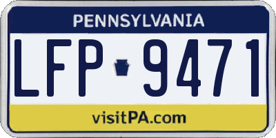 PA license plate LFP9471