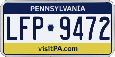 PA license plate LFP9472