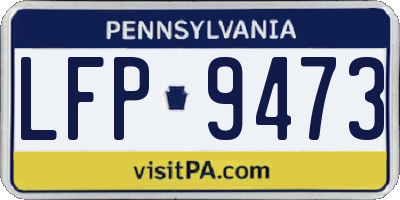 PA license plate LFP9473