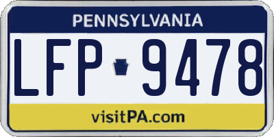 PA license plate LFP9478