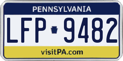 PA license plate LFP9482