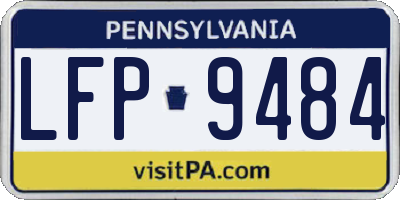 PA license plate LFP9484