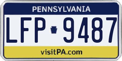 PA license plate LFP9487
