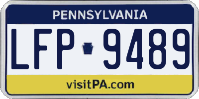 PA license plate LFP9489