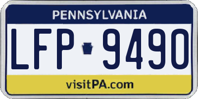 PA license plate LFP9490