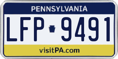 PA license plate LFP9491