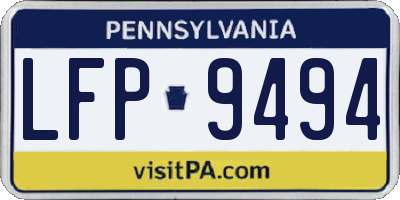 PA license plate LFP9494