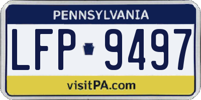 PA license plate LFP9497