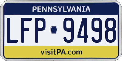 PA license plate LFP9498