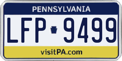 PA license plate LFP9499