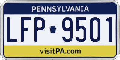 PA license plate LFP9501