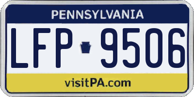PA license plate LFP9506