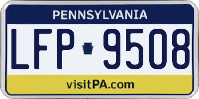 PA license plate LFP9508