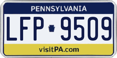 PA license plate LFP9509