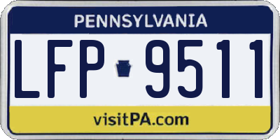 PA license plate LFP9511