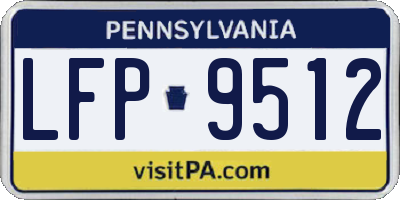 PA license plate LFP9512