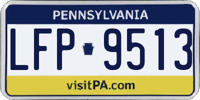 PA license plate LFP9513