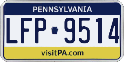 PA license plate LFP9514