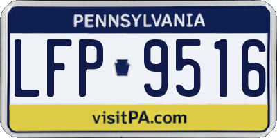 PA license plate LFP9516