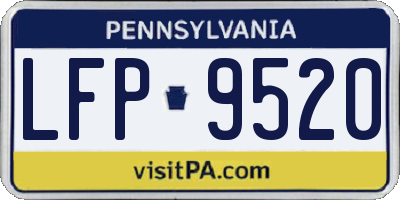 PA license plate LFP9520