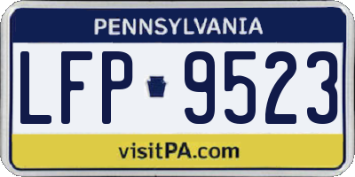 PA license plate LFP9523