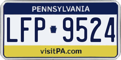 PA license plate LFP9524